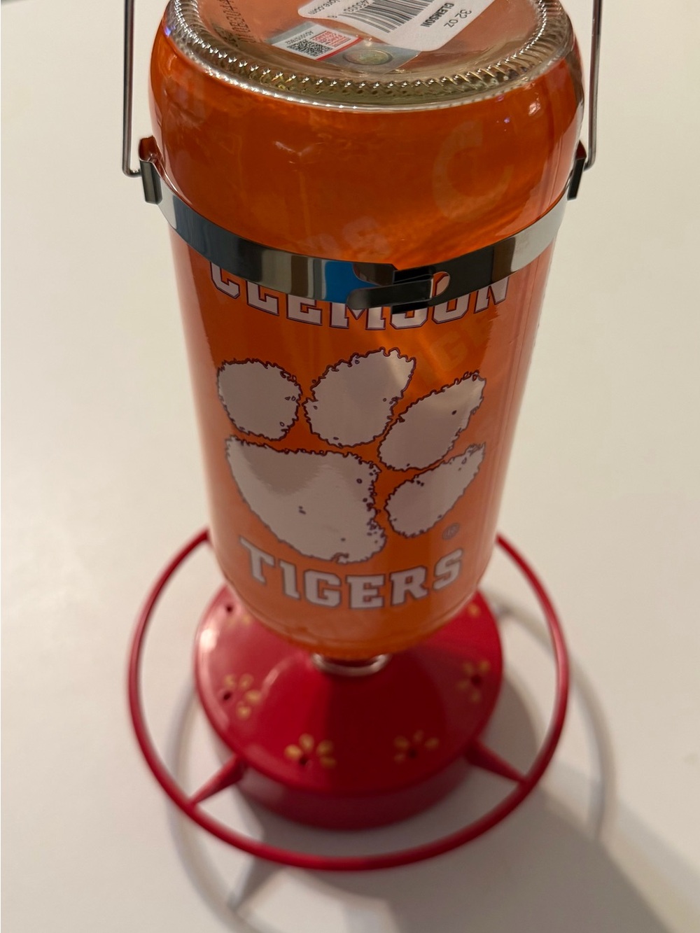 Hummers Galore Orange Clemson Tigers Decorative Hummingbird Feeder Brand New